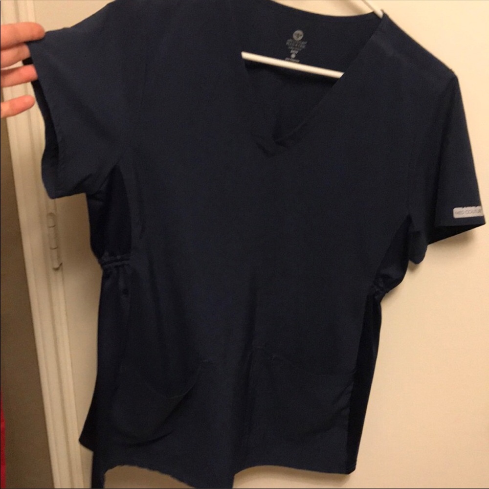 Maternity Navy Scrub Top Med Couture
